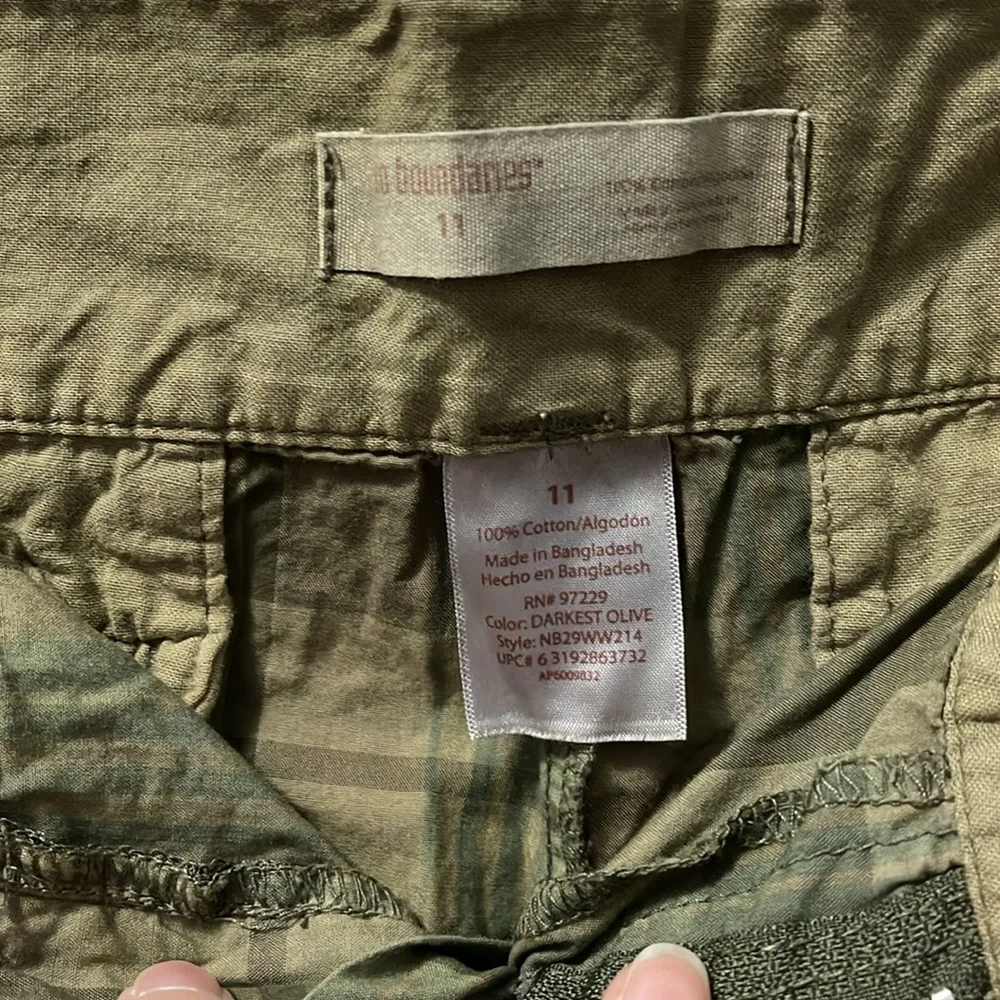 2000s NoBo Olive Green Plaid Short Shorts